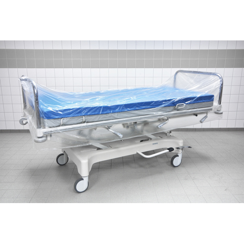 Serwo GmbH - Bettenabdeckhauben auf Rolle (95,0 x 320,0 cm) - Gefaltet, 200 Stück, Hygienischer Schutz